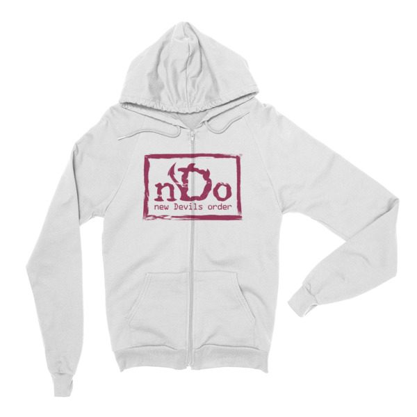 nDo Unisex Flex Fleece Zip Hoodie Maroon Artwork