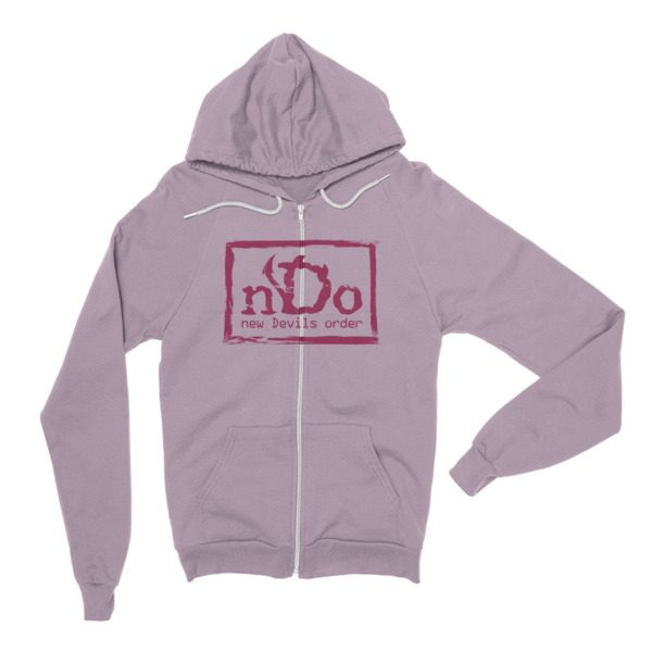 nDo Unisex Flex Fleece Zip Hoodie Maroon Artwork - Image 5