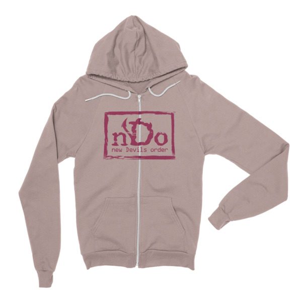 nDo Unisex Flex Fleece Zip Hoodie Maroon Artwork - Image 4