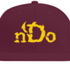 nDo Maroon/Gold Wool Blend Snapback