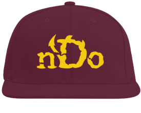 nDo Maroon/Gold Wool Blend Snapback