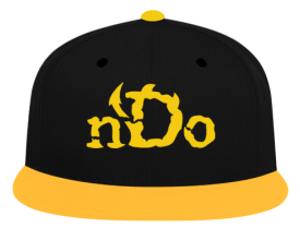 nDo Black/Gold Wool Blend Snapback