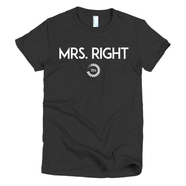 Mrs. Right Short Sleeve T-shirt - Image 2