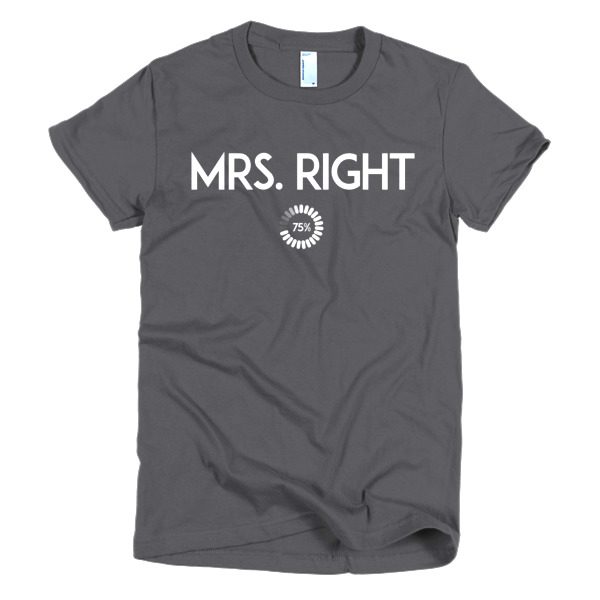 Mrs. Right Short Sleeve T-shirt - Image 4