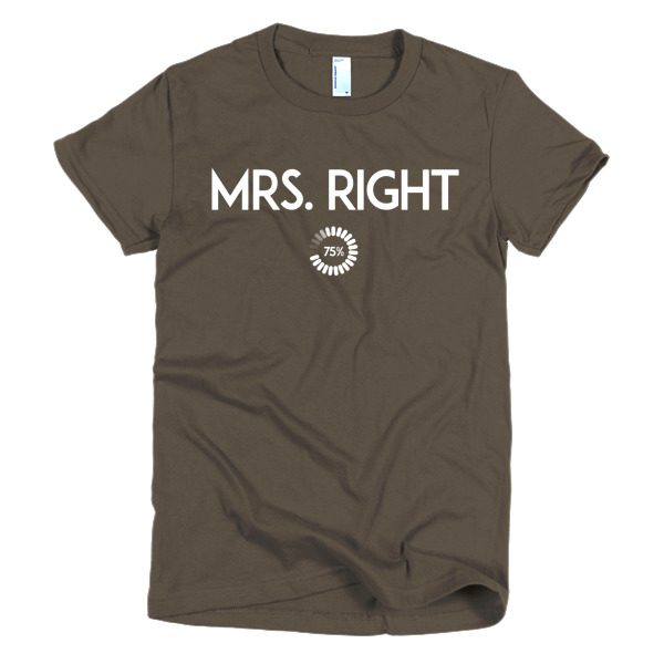 Mrs. Right Short Sleeve T-shirt - Image 5