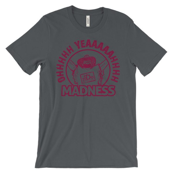 Madness - Fan Series - Unisex (up to 4XL) Short Sleeve Maroon Artwork - Image 2
