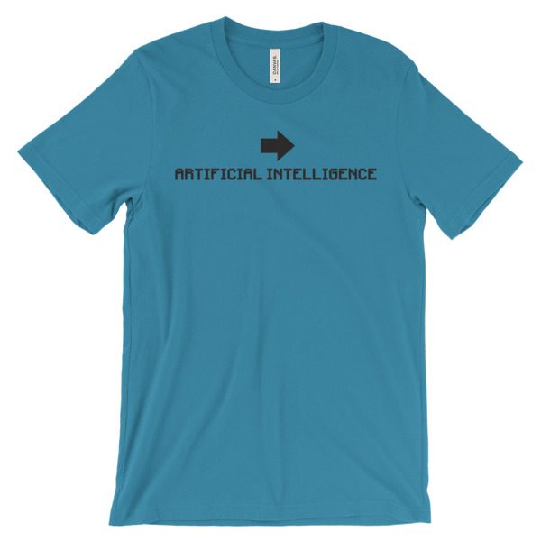 Artificial Intelligence - LEFT - Unisex (up to 4XL) Short Sleeve Black Artwork - Image 10