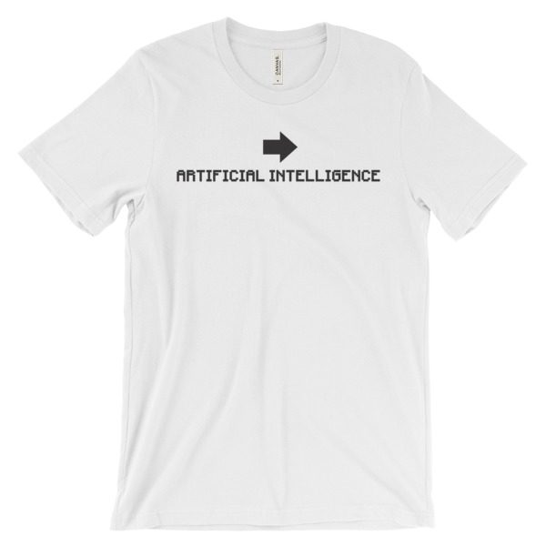 Artificial Intelligence - LEFT - Unisex (up to 4XL) Short Sleeve Black Artwork - Image 9