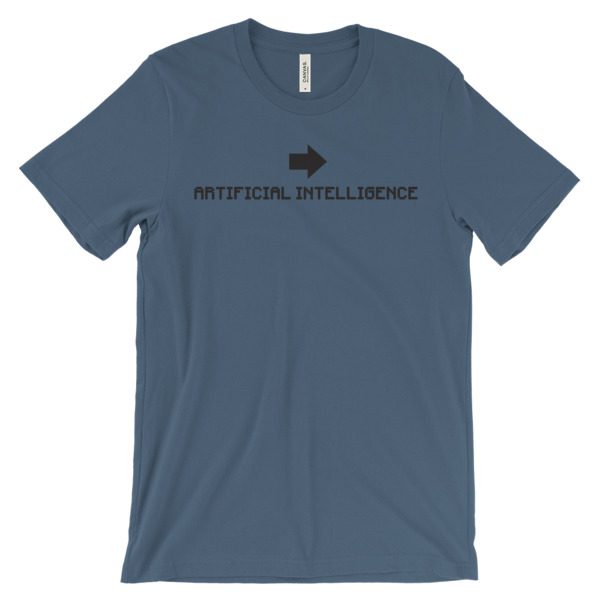 Artificial Intelligence - LEFT - Unisex (up to 4XL) Short Sleeve Black Artwork - Image 4