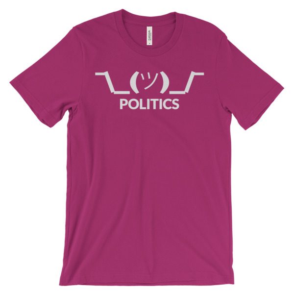 Shrug - Politics - Unisex (up to 4XL) Short Sleeve White Artwork - Image 12