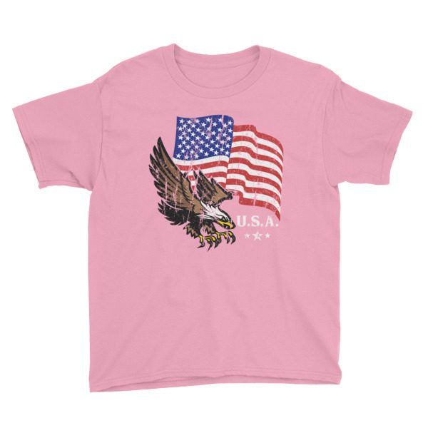 American Flag & Eagle Youth Short Sleeve T-Shirt - Image 8