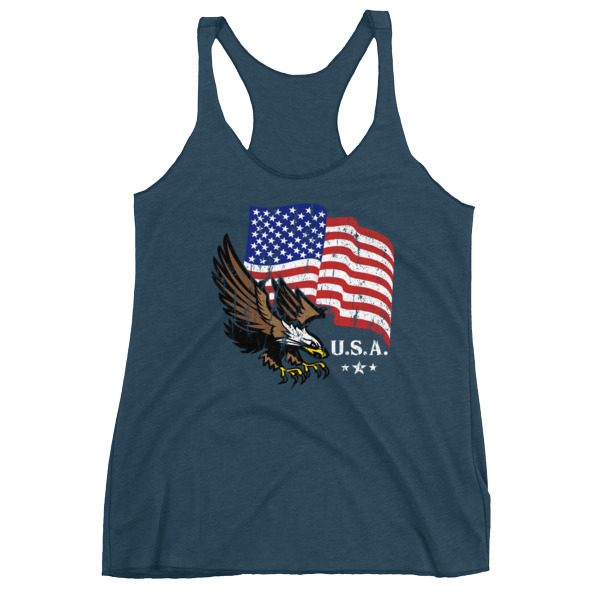 American Flag & Eagle Women's Racerback Tank - Image 4