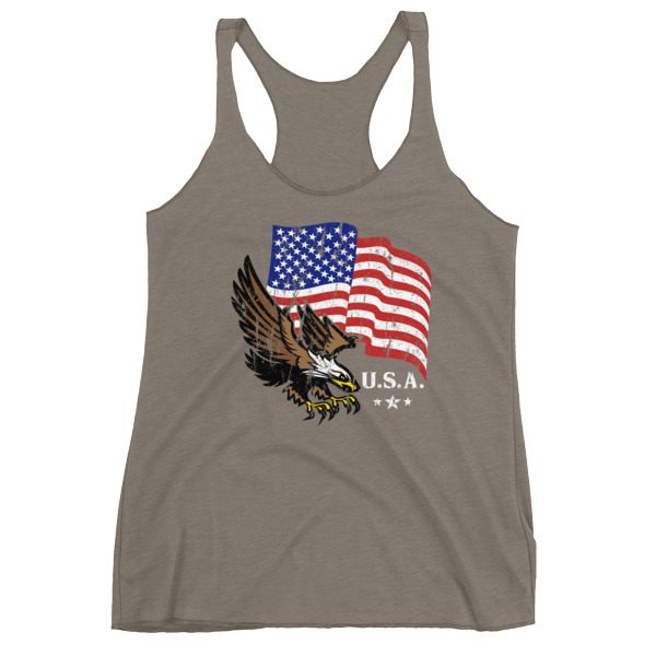 American Flag & Eagle Women's Racerback Tank - Image 6