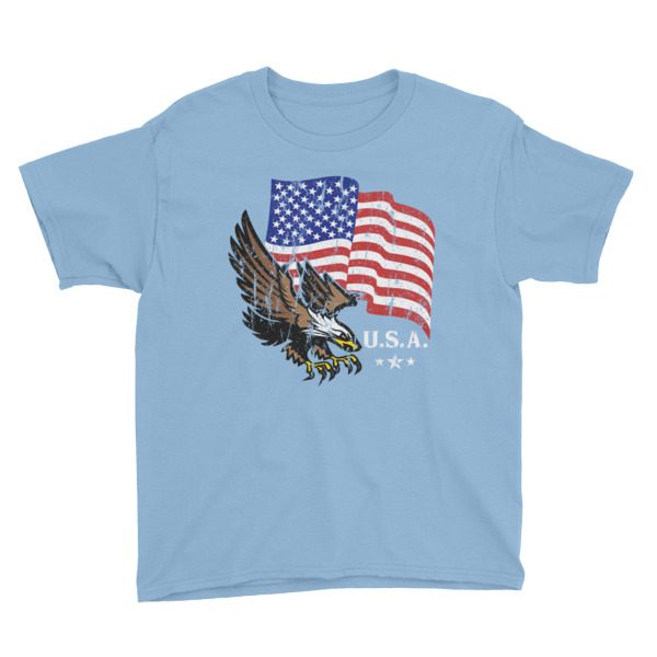 American Flag & Eagle Youth Short Sleeve T-Shirt - Image 5