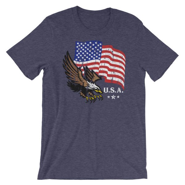 American Flag & Eagle Short-Sleeve Unisex T-Shirt Color Set 01 - Image 4