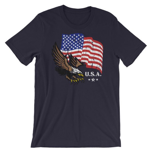 American Flag & Eagle Short-Sleeve Unisex T-Shirt Color Set 01 - Image 7