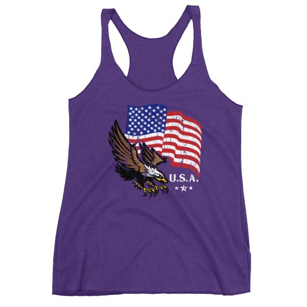 American Flag & Eagle Women's Racerback Tank - Image 7