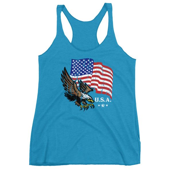 American Flag & Eagle Women's Racerback Tank - Image 11