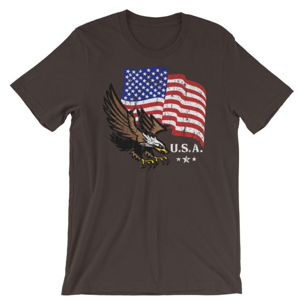 American Flag & Eagle Short-Sleeve Unisex T-Shirt Color Set 01 - Image 2