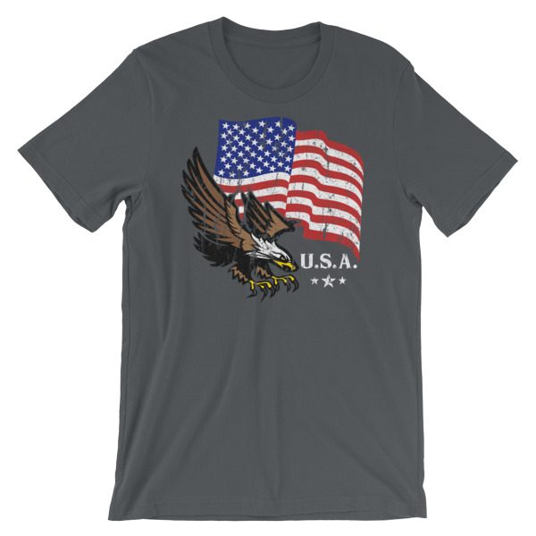 American Flag & Eagle Short-Sleeve Unisex T-Shirt Color Set 01 - Image 6