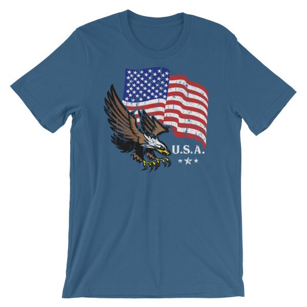 American Flag & Eagle Short-Sleeve Unisex T-Shirt Color Set 01 - Image 12