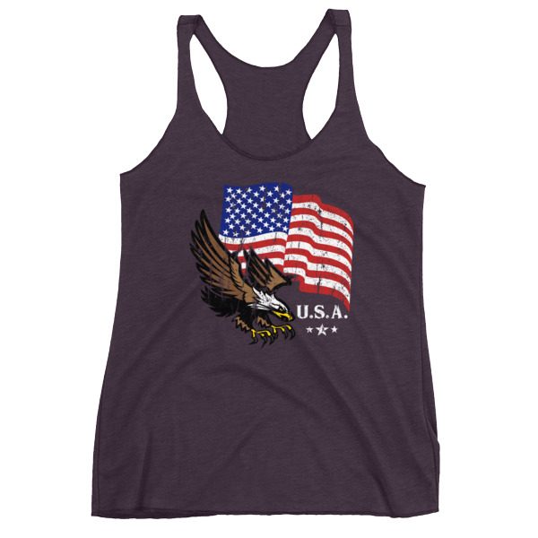 American Flag & Eagle Women's Racerback Tank - Image 8