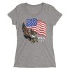 American Flag & Eagle Ladies' short sleeve t-shirt - Image 3