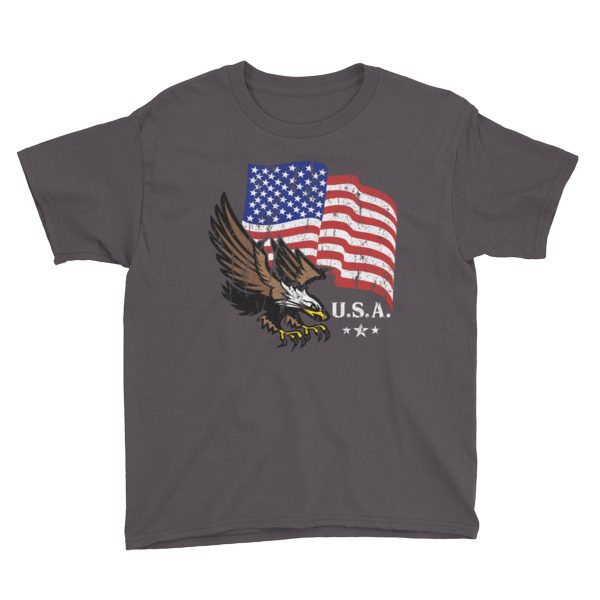 American Flag & Eagle Youth Short Sleeve T-Shirt