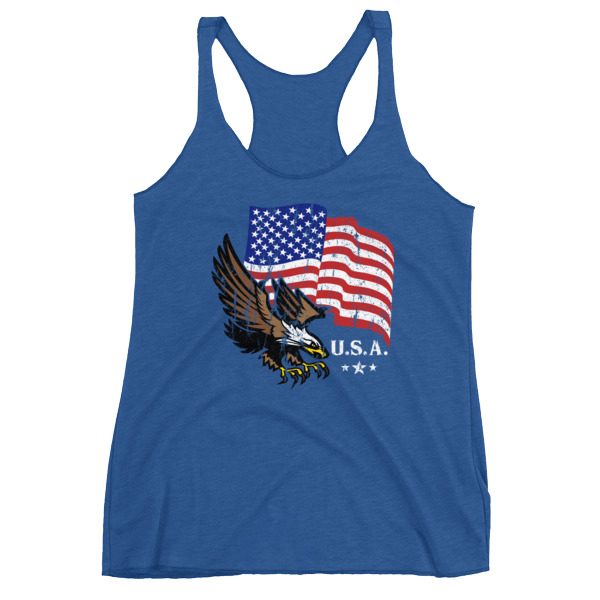 American Flag & Eagle Women's Racerback Tank - Image 9