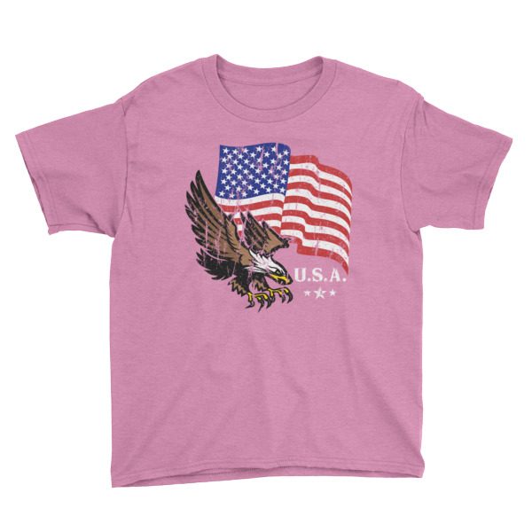 American Flag & Eagle Youth Short Sleeve T-Shirt - Image 9