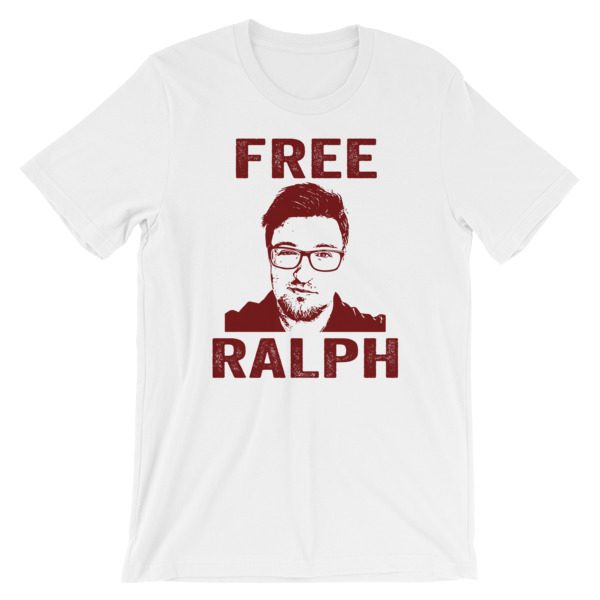FREE RALPH Maroon Art Short-Sleeve Unisex T-Shirt - Image 2