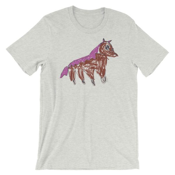 Kid Creation - Horse Drawing - Short-Sleeve Unisex T-Shirt - Image 2