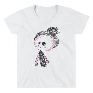 Kid Creation - Little Girl - Women's Casual V-Neck Shirt